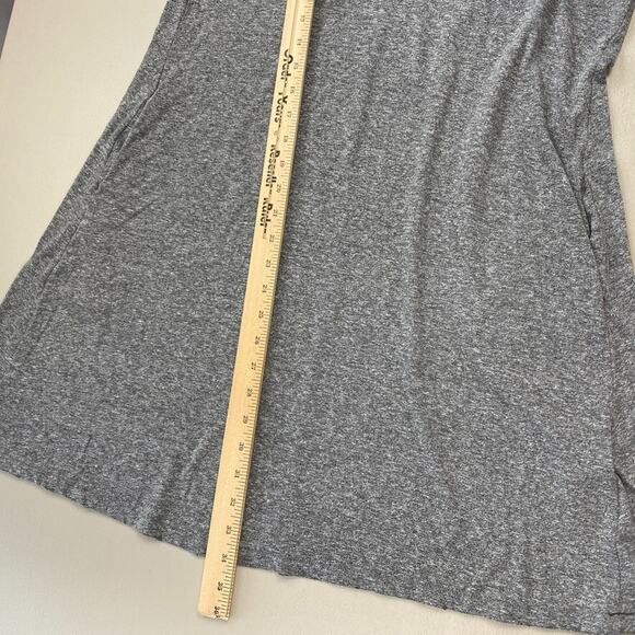 Current Elliott V Neck Trapeze Dress 2 Medium Large Heather Gray Pockets T Shirt - Picture 10 of 14